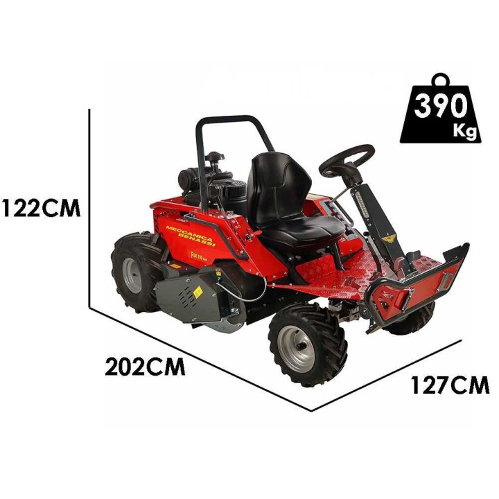 FOX 110 4WD traktorimallinen murskainleikkuri, 110 cm, 26 HP, hydrostaattinen neliveto