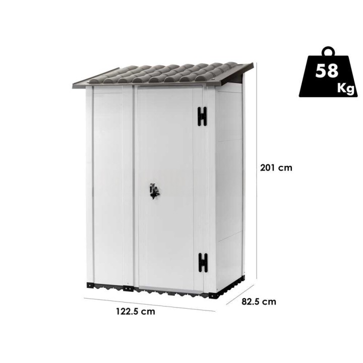 Garofalo Urban 100 PVC-puutarhavaja, 122,5 × 82,5 × 201 cm, sivuovi