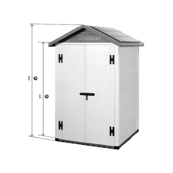 Garofalo Urban 120 puutarhavaja, PVC, 122,5 x 122,5 x 214 cm