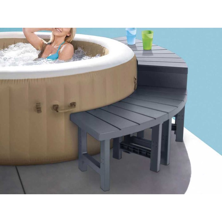Intex penkkisarja pyöreälle PureSpa-altaalle, 2 keskikorkeaa ja 2 korkeaa osaa
