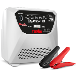 Telwin Touring 18 akkulaturi 12 24 V LED latausnäyttö
