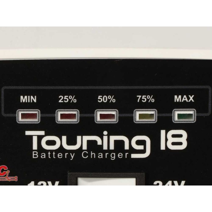 Telwin Touring 18 akkulaturi 12–24 V, LED-latausnäyttö