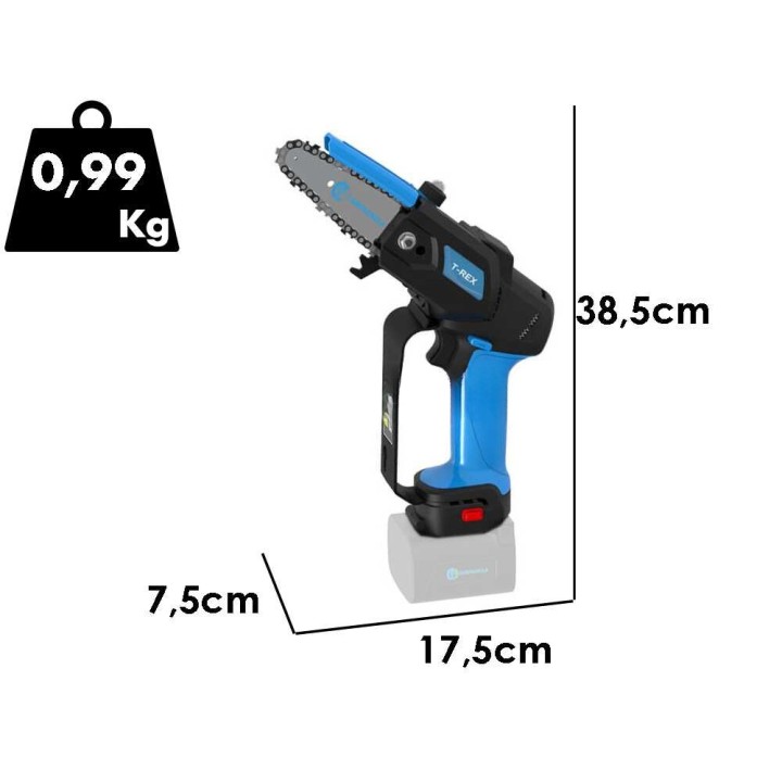Campagnola T-Rex akkukäyttöinen oksasaha, 470 W, 21,6 V, ilman akkua ja laturia