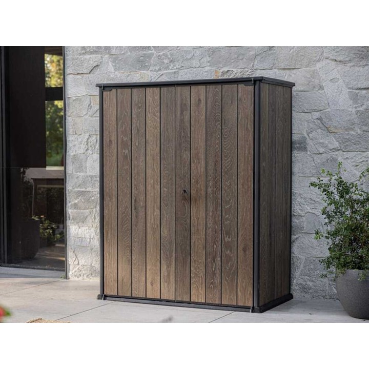 Keter Signature Walnut puutarhakaappi, 1 400 l, 140 × 73,6 × 170,4 cm