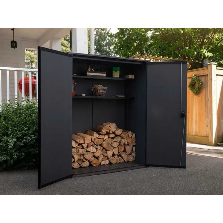 Keter Signature Walnut puutarhakaappi, 1 400 l, 140 × 73,6 × 170,4 cm