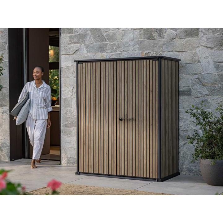 Keter Signature Venetian puutarhakaappi, 1 400 l, 140 × 73 × 170 cm
