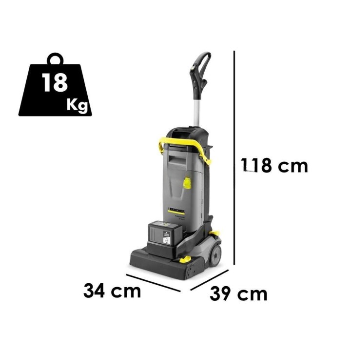 Karcher BR 30/4 C BP Pack akkukäyttöinen lattianpesukone, Professional, 30 cm, 36 V