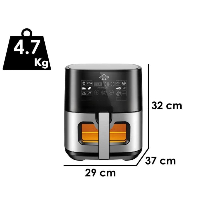 DCG FR3606D kuumailmakeitin, 6,5 l, 1 500 W, 80–200 °C
