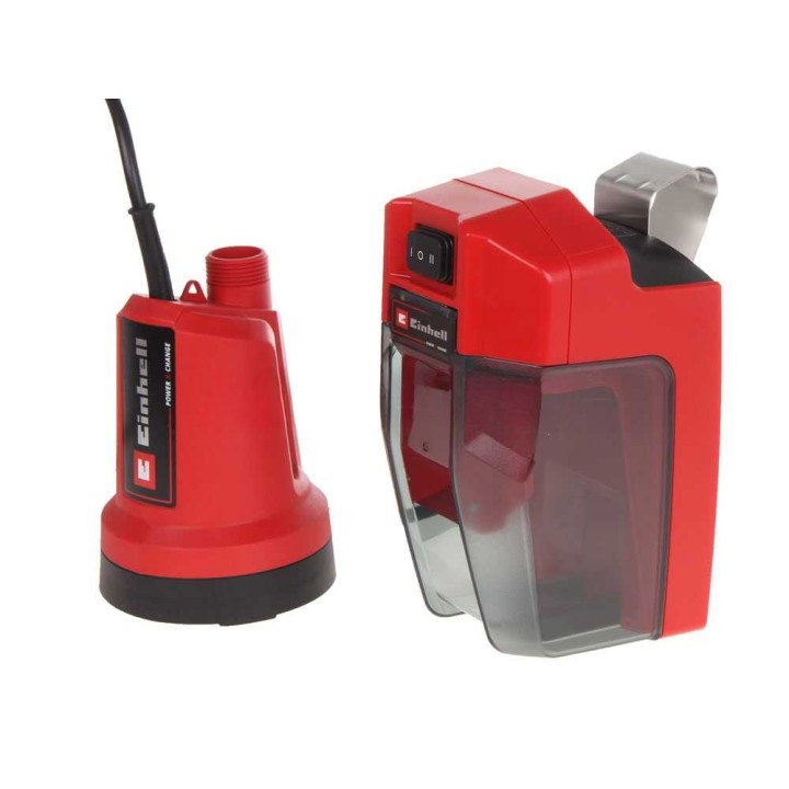Einhell GE-SP 18 LL Li uppopumppu kirkkaalle vedelle, 18 V, 4 Ah akku ja laturi