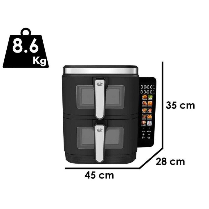DCG FR4611D ilmakuumefriteerauskeitin, 11 l, 2 800 W, kaksikorinen