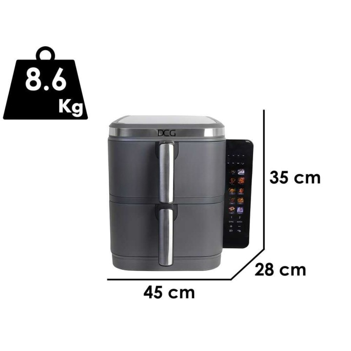DCG FR4612D ilmakuumefritööseri 11 l, 2 800 W, 220–240 V