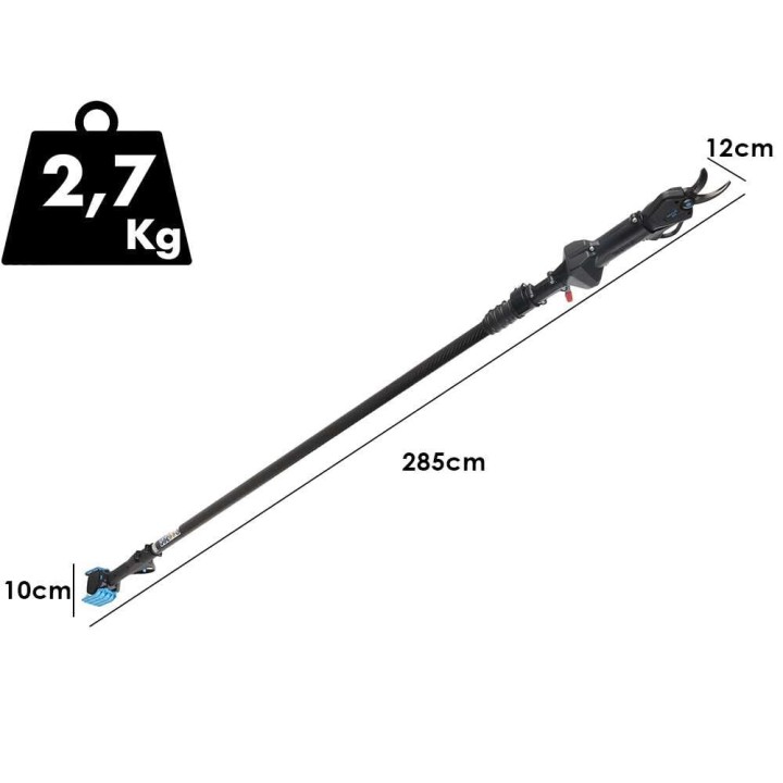 Campagnola NOVA 40 -akkasähköleikkuri teleskooppivarrella, 21,6 V, 2,5 Ah