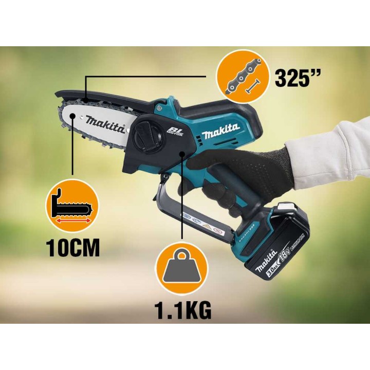Makita DUC101ZJ LXT akkukäyttöinen oksasaha, 18 V, 10 cm