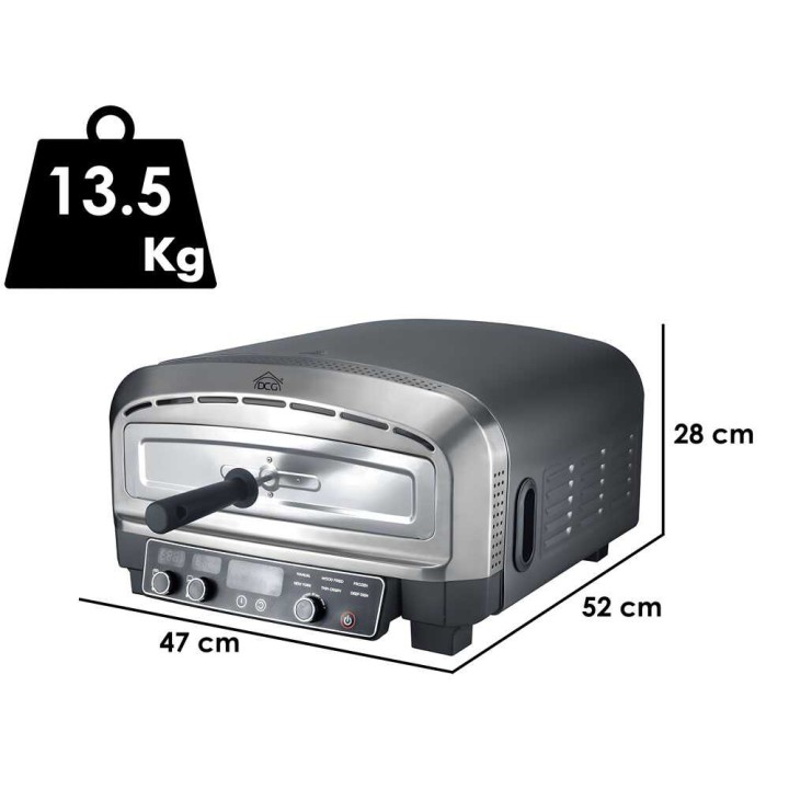 DCG MB2350 sähköinen pizzauuni, 2 200 W, 20 l, 450 °C, 230 V