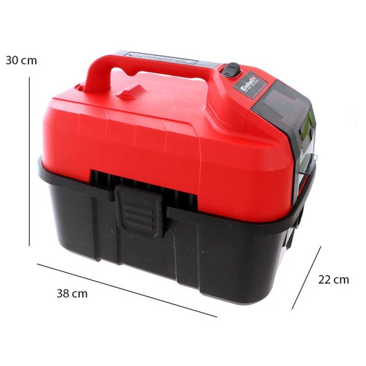 Einhell TE-VC 18/10 Li -akkuimuri, 18 V, 5,2 Ah, märkä- ja kuivaimuri