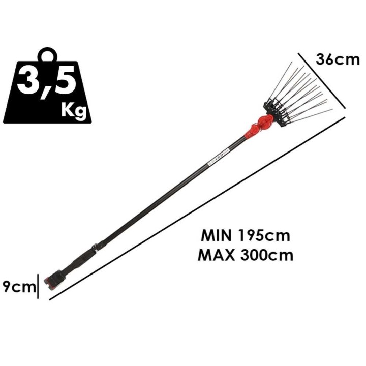 Aima Tandem Cordless akkukäyttöinen oliivinkaristin, 700 W, 21 V, 195–300 cm