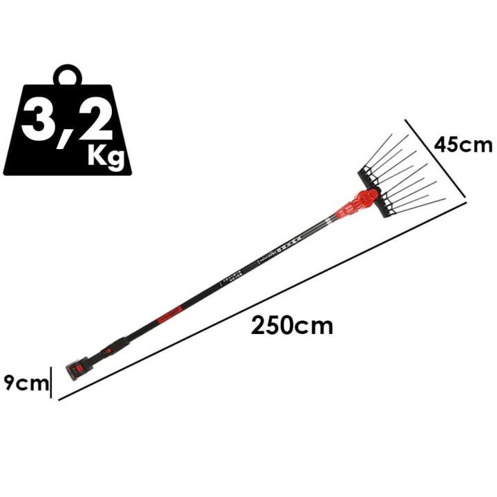 Aima Twigo Cordless akkukäyttöinen oliivinkorjuukampa, 700 W, 250 cm, 3 × 21 V