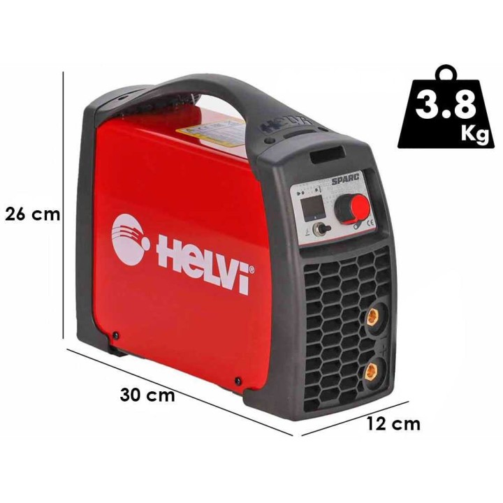 Helvi Sparc 120 MMA-invertterihitsauskone, 10–120 A, 230 V, puikkohitsausvarusteet