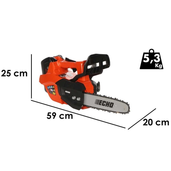 Echo DCS-3000T akkumoottorisaha, yläkahva, 56 V, 5 Ah, 30 cm