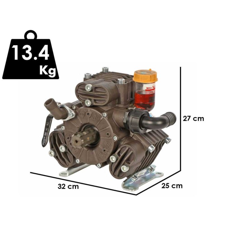 Bertolini PA 530 VS kalvopumppu ruiskutukseen, 54 l/min, 40 bar, traktorikäyttöinen