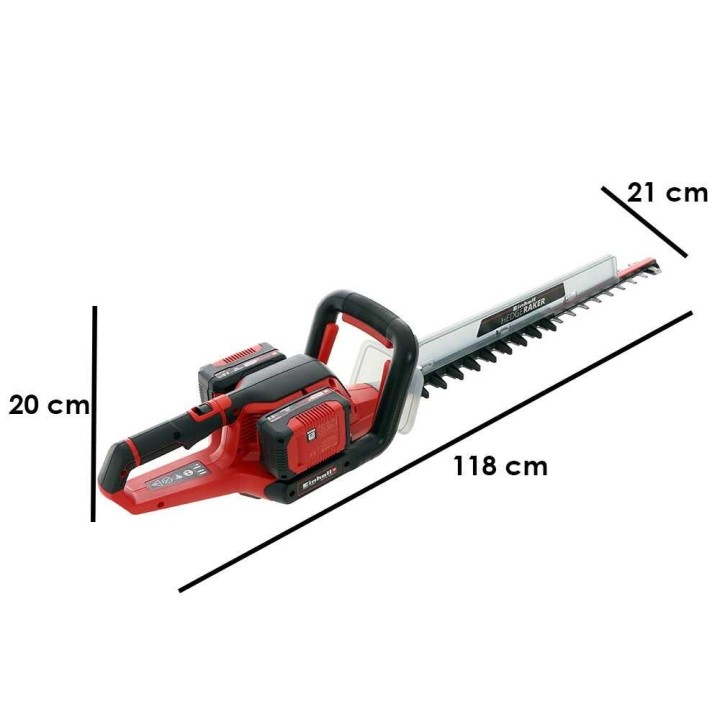 Einhell GE-CH 36/65 Li akkupensasleikkuri, 2 × 18 V, 5,2 Ah akut