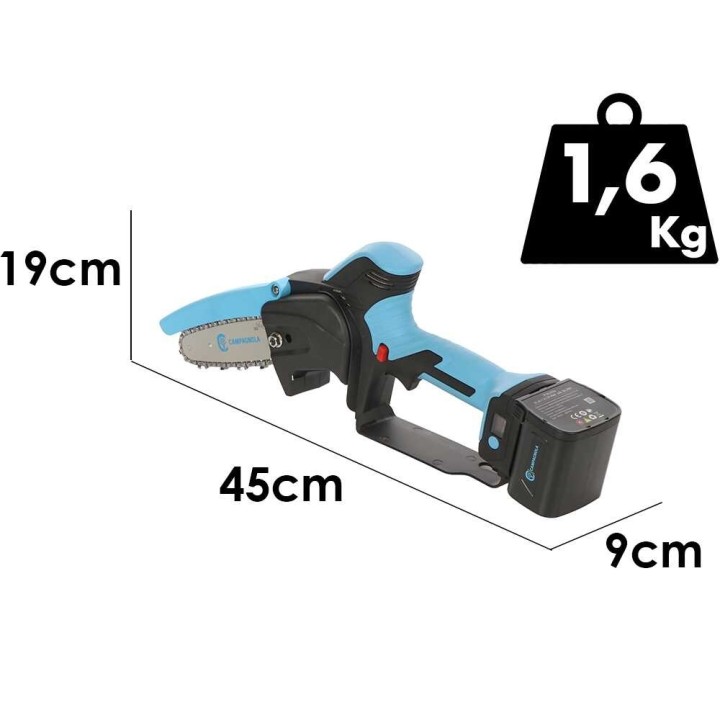 Campagnola TYSON XL -akkuoksasaha, 2 × 21,6 V 4 Ah, 12,5 cm