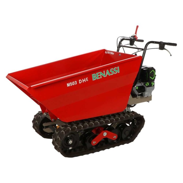 Benassi M503E DH akkukäyttöinen telaketjukuljetin, 550 kg, 56 V, hydraulinen kippaus
