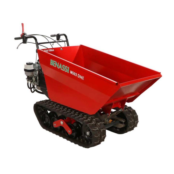 Benassi M503E DH akkukäyttöinen telaketjukuljetin, 550 kg, 56 V, hydraulinen kippaus