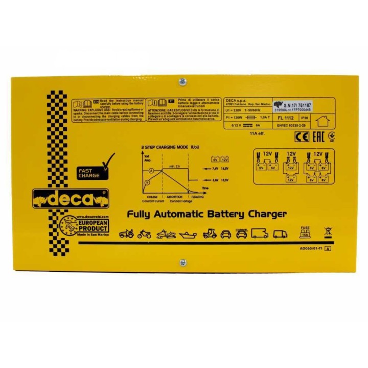 Deca FL 1112 automaattinen akkulaturi, 6–12 V, 120 W
