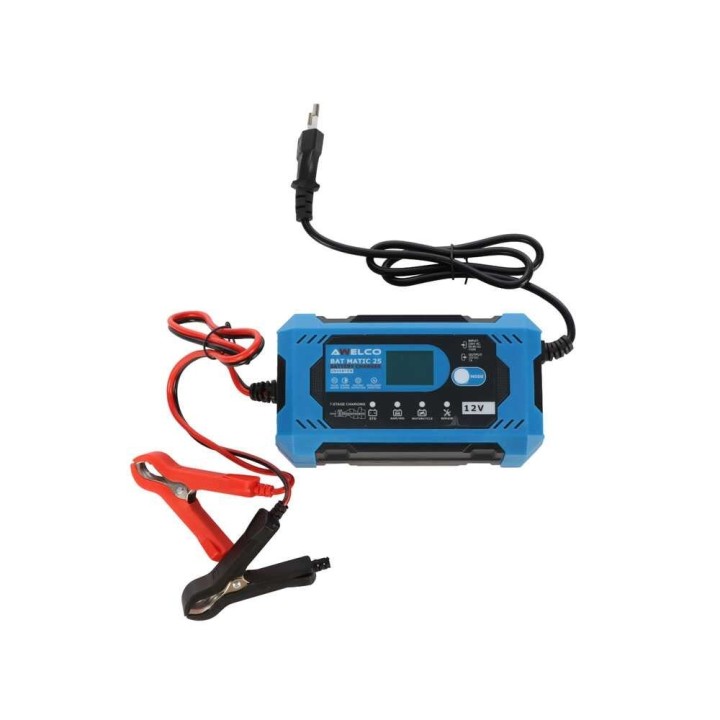 Awelco BAT MATIC 25 akkulaturi ja ylläpitolaturi, 12 V, 7 A