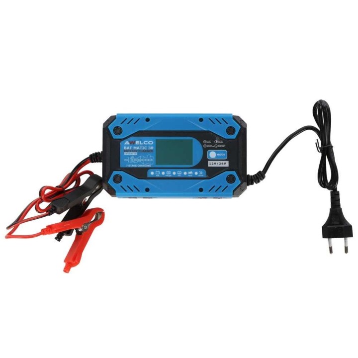 Awelco BAT MATIC 25 akkulaturi ja ylläpitolaturi, 12 V, 7 A