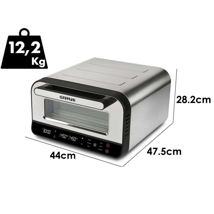 G3 Ferrari Pizza Pro 2 minuti sähköinen pizzauuni, 1 850 W, 450 °C