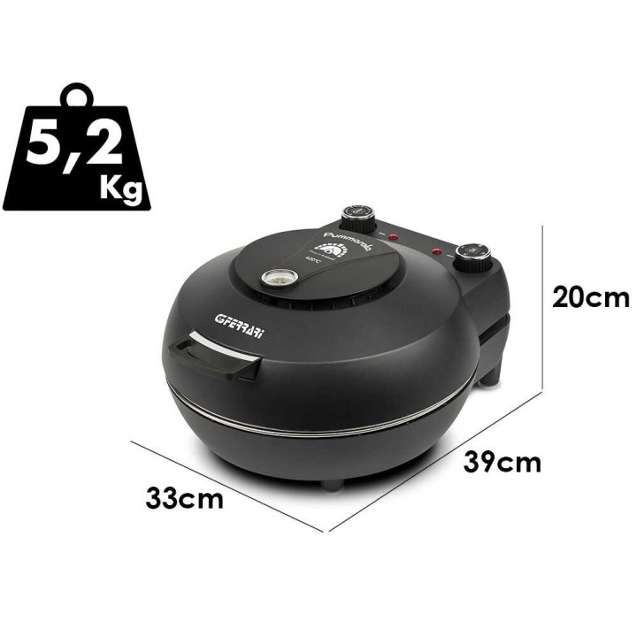 G3 Ferrari Pummarola sähköinen pizzauuni, 1 200 W, 420 °C, 31 cm paistokivi