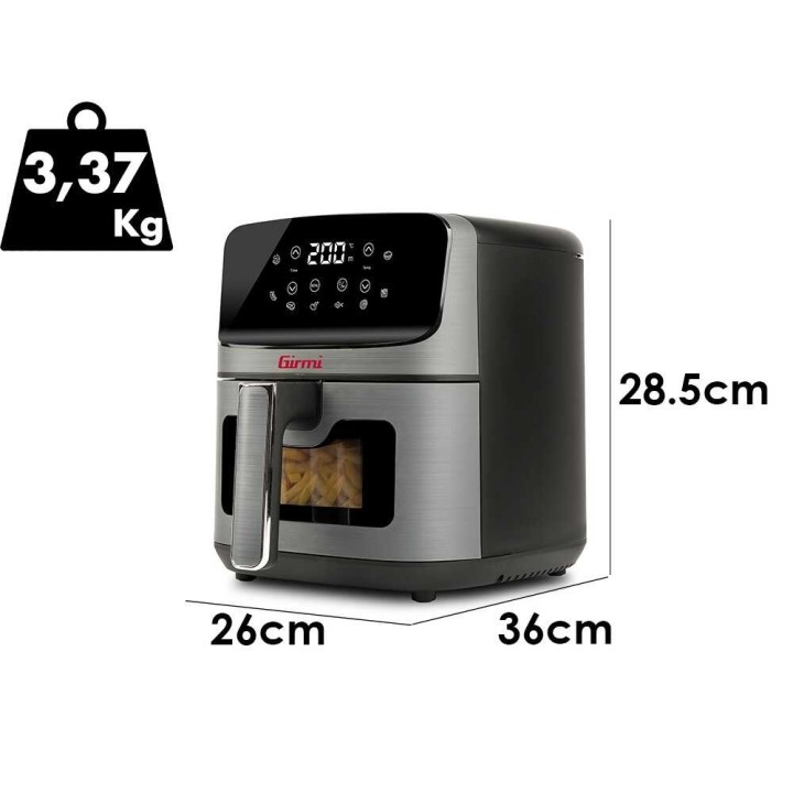 Girmi FG27 EcoFrit Lite kuumailmakeitin, 4,2 l, 1 500 W, 80–200 °C