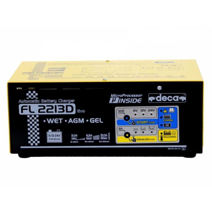 Deca FL 2213D akkulaturi ja ylläpitolaturi, 6–24 V, 530 W