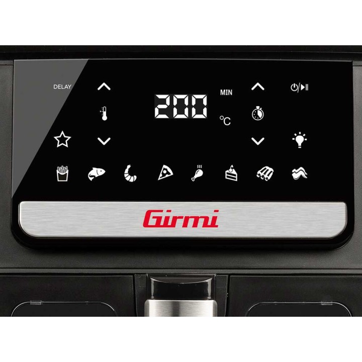 Girmi FG84 EcoFrit Crisp kuumailmakeitin, 6,5 l, 1 700 W, 40–200 °C