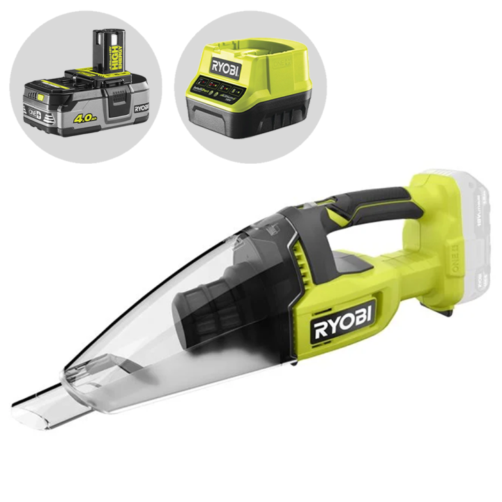 Ryobi RHV18 0 akkukäsipölynimuri 18 V 4 Ah 0 6 l