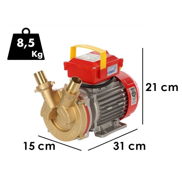 Rover BE-M 30 sähköpumppu nesteiden siirtoon, pronssinen runko, 1 HP, 230 V
