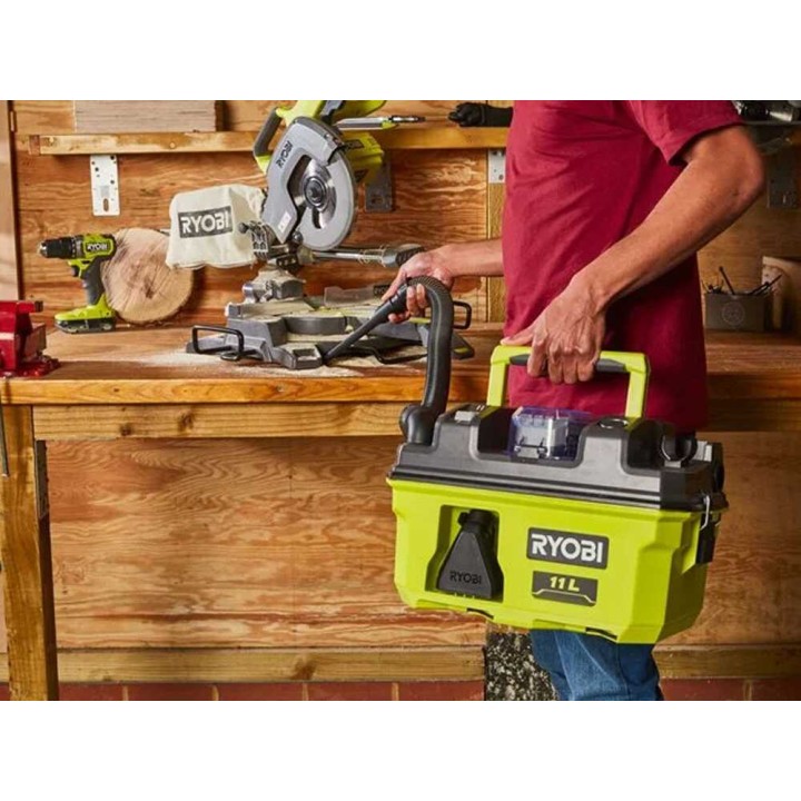 Ryobi RV1811-0 märkä- ja kuivaimuri, 18 V, 2 Ah, puhallustoiminto