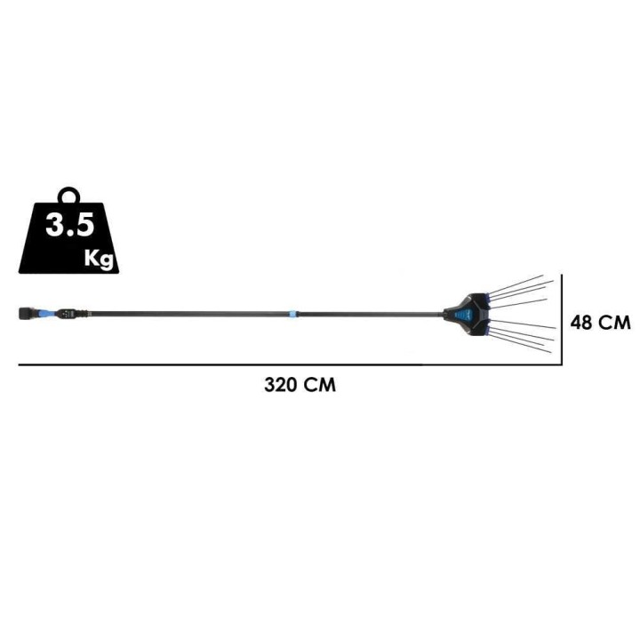 Vesco Galaxy XR21T.1 Carbon oliivinkorjuukampa, teleskooppivarsi 210–320 cm, 21,6 V