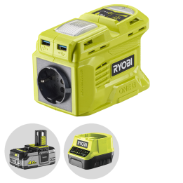 Ryobi RY18BI150B 0 invertteri ja laturi 150 W 18 V 4 Ah akku