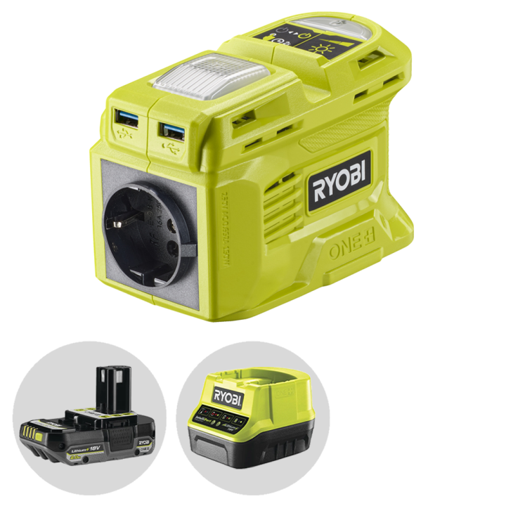Ryobi RY18BI150B 0 akkukäyttöinen invertteri 150 W 18 V akkulaturi