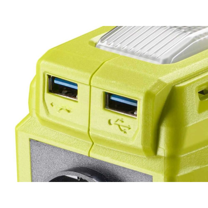 Ryobi RY18BI150B-0 akkukäyttöinen invertteri, 150 W, 18 V, akkulaturi