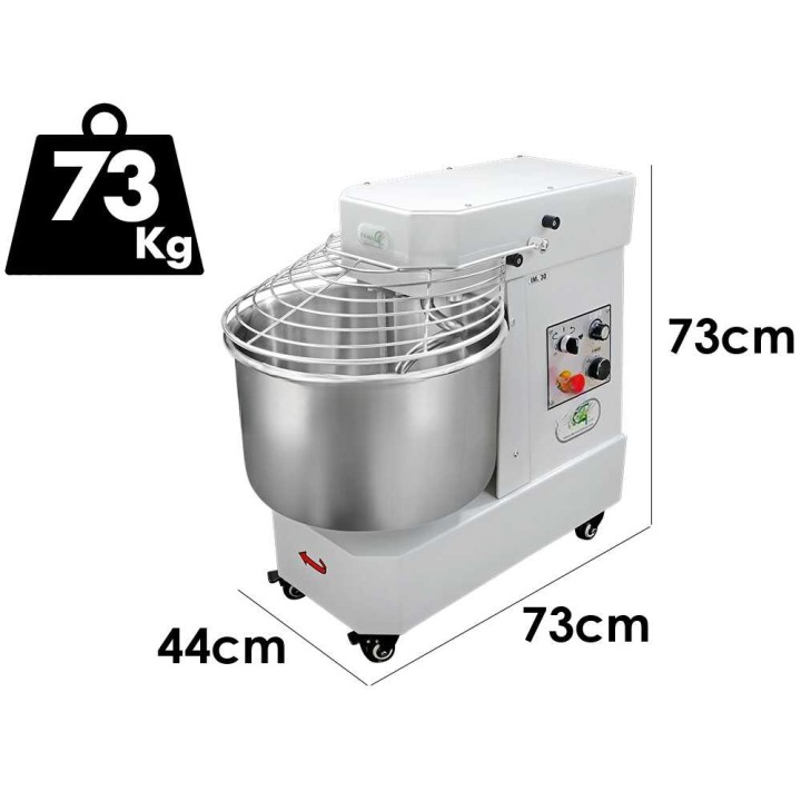 Famag IM 30/230 10 Velocità HH spiraalitaikinakone, 30 l, 1,5 HP, 230 V