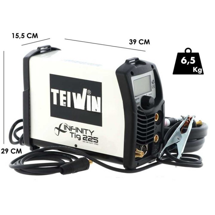 Telwin Infinity TIG 225 DC-HF/LIFT VRD invertterihitsauskone, TIG- ja MMA-hitsaukseen, 10–200 A