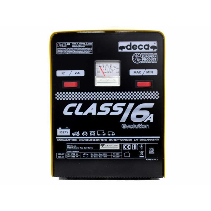 Deca CLASS 16A akkulaturi, 12–24 V, 220 W, 20–200 Ah