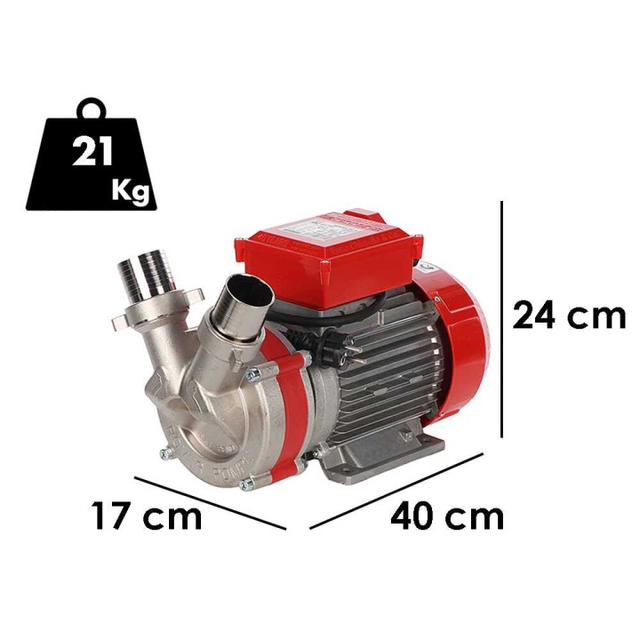 Rover Novax 50 M sähköpumppu nesteiden siirtoon, 3 HP, 230 V, 250 l/min