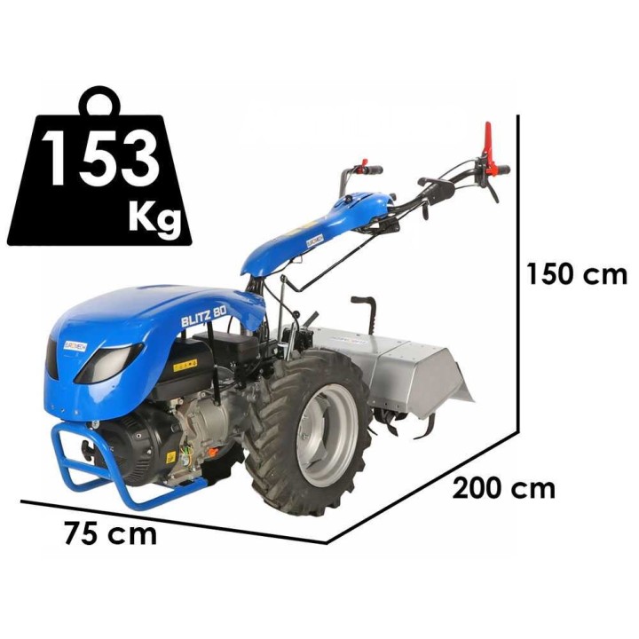 EuroMech BLITZ 80 -motokultivaattori, Yagmur R390, 13 HP, 75 cm