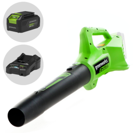 Greenworks G24ABO akkulehtipuhallin 24 V 4 Ah 145 km h