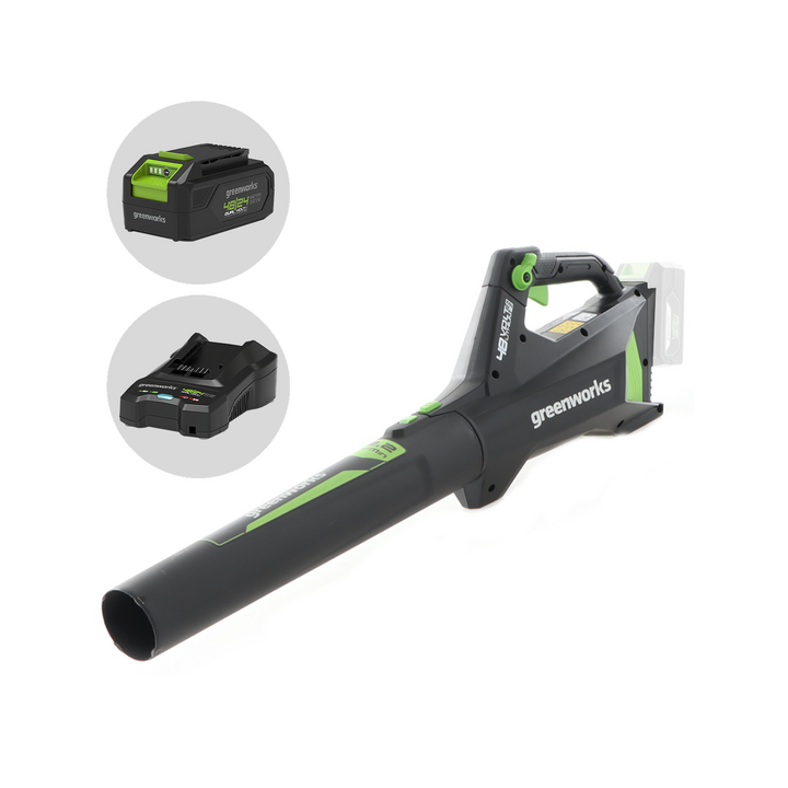Greenworks G48AB akkukäyttöinen lehtipuhallin 48 V 2 Ah
